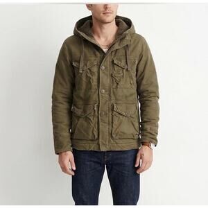 Vintage Y2K Abercrombie & Fitch Wilcox Military Jacket, Olive Green, Small